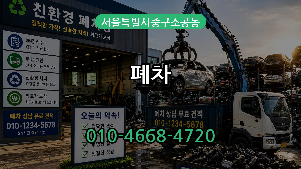 서울특별시중구소공동 폐차 서울특별시중구소공동 폐차 차량 처리 안내 이미지 3