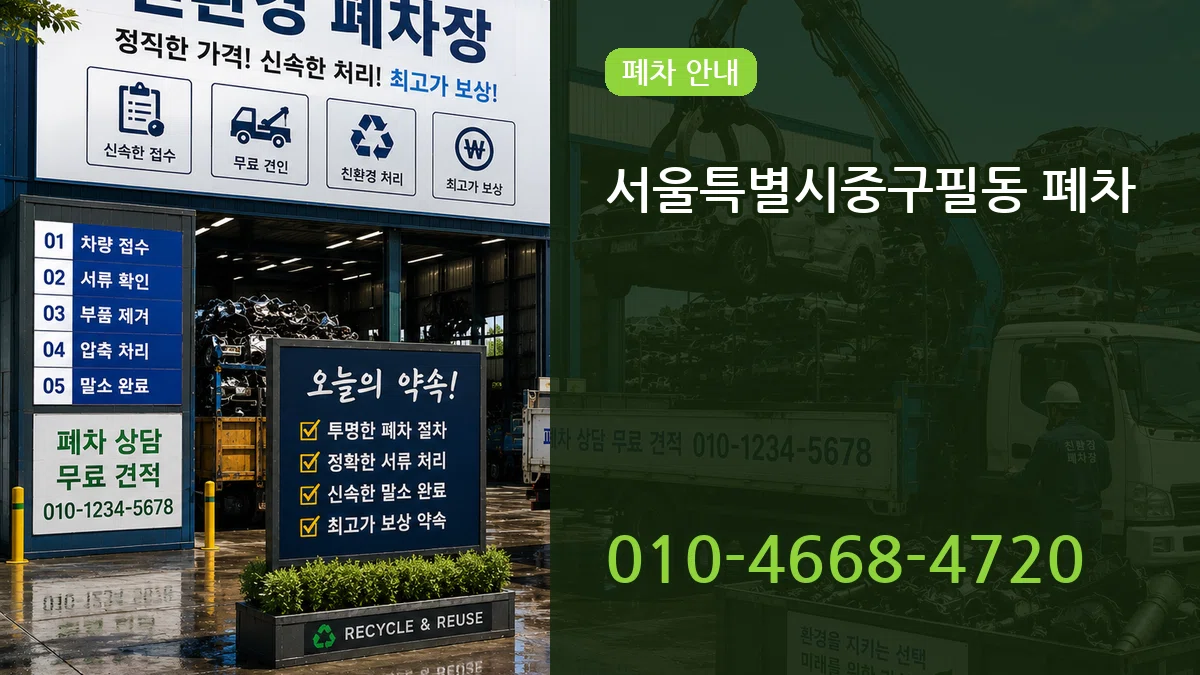 서울특별시중구필동 폐차 서울특별시중구필동 폐차 차량 처리 안내 이미지 1