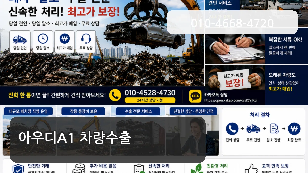 아우디A1 차량수출 아우디A1 차량수출 차량 처리 안내 이미지 3