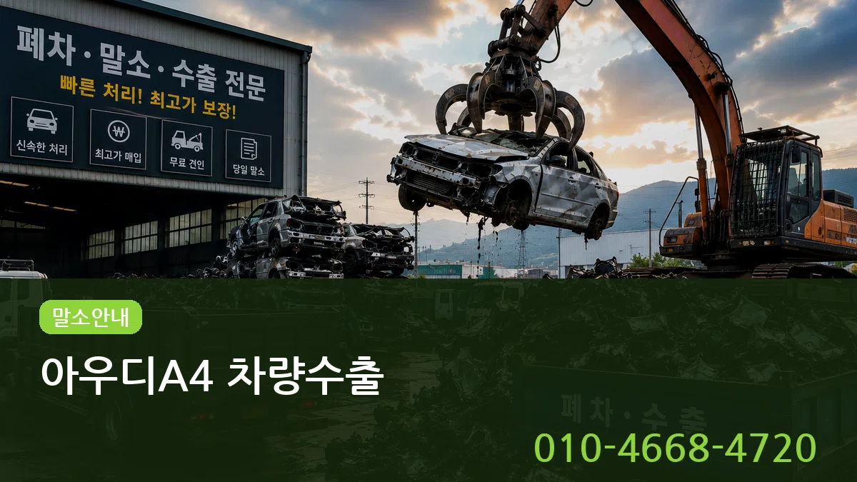 아우디A4 차량수출 아우디A4 차량수출 차량 처리 안내 이미지 2