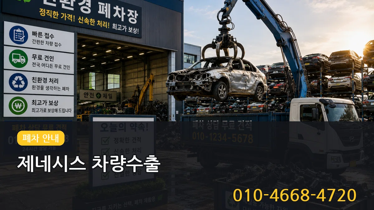 제네시스 차량수출 제네시스 차량수출 차량 처리 안내 이미지 1