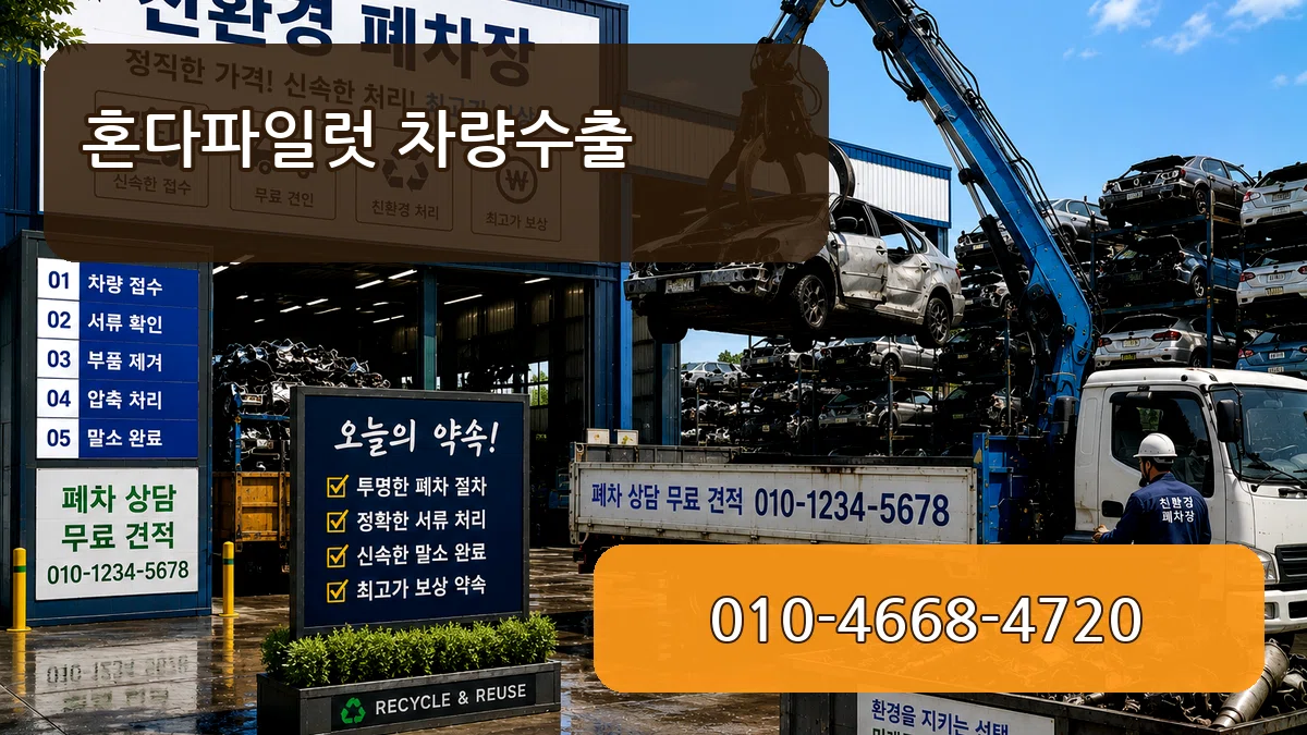 혼다파일럿 차량수출 혼다파일럿 차량수출 차량 처리 안내 이미지 1